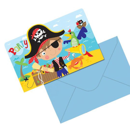 Picture of LITTLE PIRATE INVITATIONS- 8PK